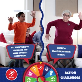 Wheel U Dare? The ultimate in live family games, quiz games with a difference, spin the wheel and complete the challenges. Easy out of the box play board game. Family games for kids and adults.