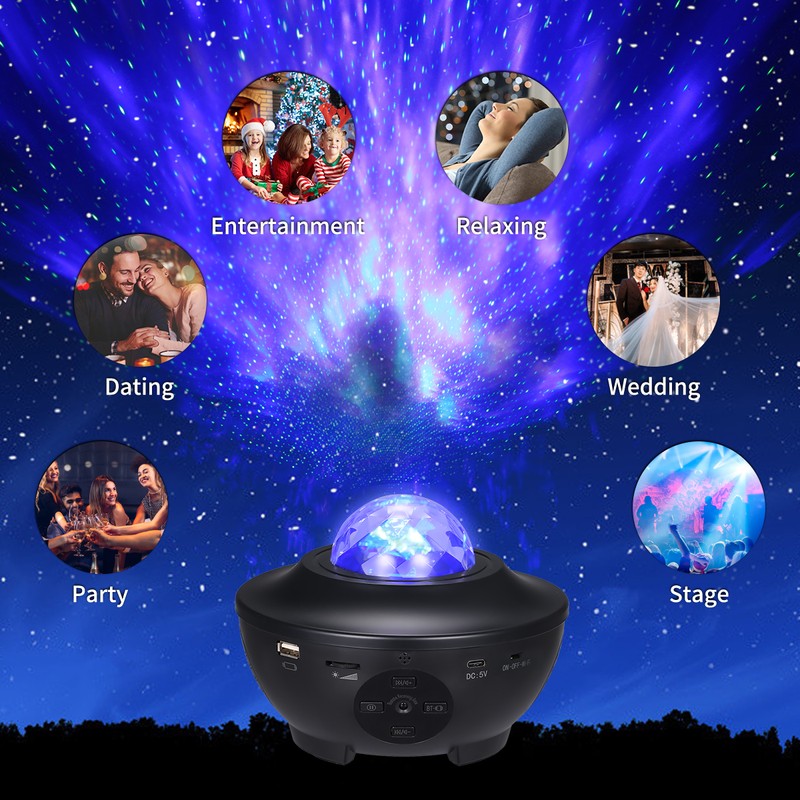 Tomshine Starry Projector Light Wi-Fi Connection Smartphone APP Control Adjustable
