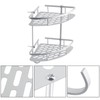 Aluminum Dual Tier Shower Caddy Shelf Bathroom Corner Rack Storage