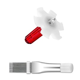 Pack of 2 Air Conditioning Slat Comb, Air Conditioning Condenser Fin Comb, Condenser Cleaning Comb, Lamellar Comb Stainless Steel Fin Cleaning Brush Evaporator Cooler Repair Tool