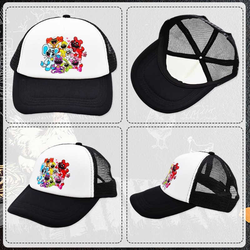 BZQCPLX 2pcs Kids Baby Baseball Caps, Kids Sunglasses, Smiling Printing
