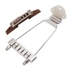 6 String Guitar Metal Tailpiece Adjustable Wooden Bridge Replacement String