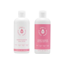 Simply Natural Scents Cherry Blossom Body Lotion & Hair Body Wash 10-oz Set Of 2