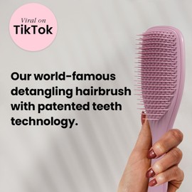 Tangle Teezer The Ultimate Detangler Plant Brush, Dry and Wet Hair Brush Detangler for All Hair Types, Earthy Purple