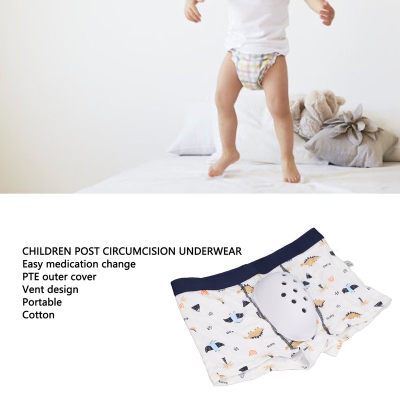 Circumcision Underwear for Kids PTE Protective Cover Anti Extrusion Dinosaur