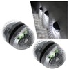 4Pcs Outdoor Waterproof Semicircle 6LED Solar Power Wall Lamp Black