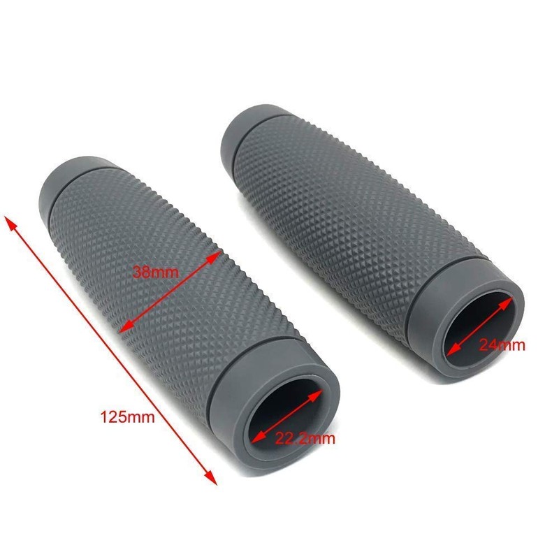 Motorcycle Ribbed Grips 22 mm (7/8 Inch) Scrambler Roasting Motorcycle