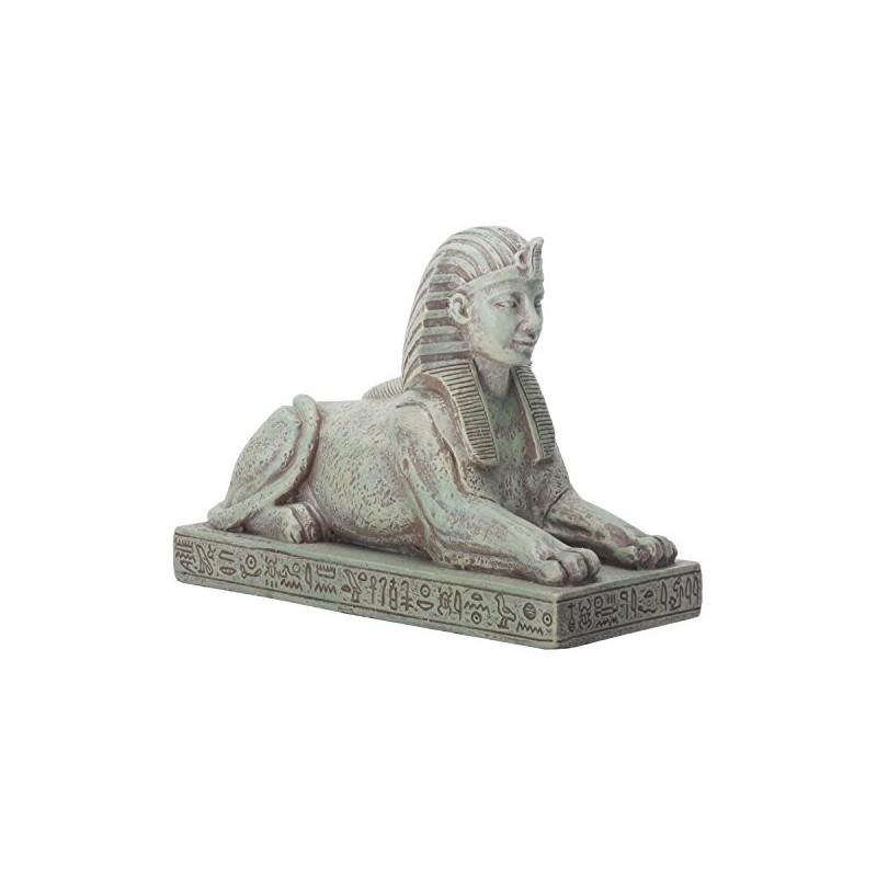 YTC 4.25 Inch Egyptian Sphinx Statue Figurine with Engravings, Multicolor