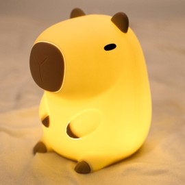UNEEDE UNEEDE LED Nachtlicht Kinder,Nachtlicht s?e Tiere, Kawaii Capybara Silikon Stilllicht Kinder Nachtlicht Dimmbar Touch Type-C Lampe