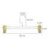 Exhivit Gancho Recto De Madera C/pinza Color Blanco Con 5