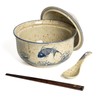 Niturceal Ceramic Ramen Bowl Set Ramen Noodle Bowl with Lid