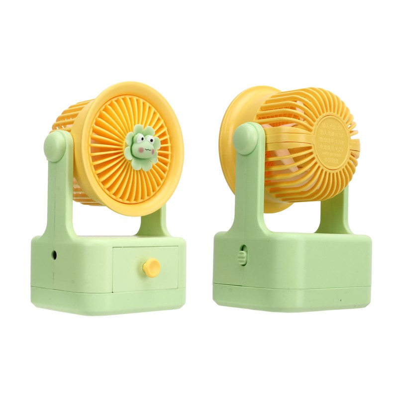 Desk Fan USB Charging Adjustable Angle Cute Portable Multifunction Air