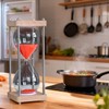 Large 60 Minute Hourglass, with Transparent Glass & Natural Oak