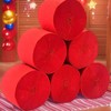 XIKSXITN 6 Rolls Red Crepe Paper Streamers -Red Streamers for