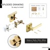 Linkaa Privacy Door Lever Gold Satin Brass Square Door Handle