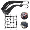 2PCS Motorcycle Cargo Net, Durable Motorcycle Luggage Straps with Hooks,