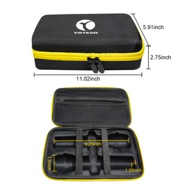 YOTESO Wireless Microphone Case Only Specially Design for JBL Wireless Two Microphone System, Handheld Dual Mic Travel Bag for Singing or Karaoke for Receivers, Adapters, AA Batteries-Black(Box Only)