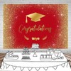 Mocsicka Congratulate Graduation Backdrop Class of 2025 Golden Glitter Bokeh