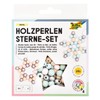folia 22522 Wooden Beads Stars Set "Pastel", Craft Set with