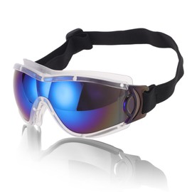 X AUTOHAUX 1 Pc Motorcycle Riding Goggles PC PU Outdoor Sports Sunglasses for Motocross Dirt Bike ATV Colorful Lens White Frame