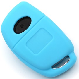 Schlüssel Hülle HYE für 3 Tasten Auto Schlüssel Silikon Cover von Finest-Folia (Hellblau)