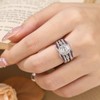 SHELOVES Ruby White CZ Ring Enhancer for Engagement Ring Wedding