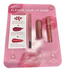 Purlisse Lip Kit Trio Pinky Nude Elevate Your Lip Game New