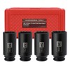 Mayouko 4PCS 1/2" Drive Deep Axle Nut Impact Socket Set,