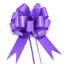 FQTANJU 10 Pcs Large 30mm Ribbon Pull Bows for Gift Wraps, Party Wall, Birthday Hampers, Christmas Trees, Wedding Decor (10pcs-Light Purple)