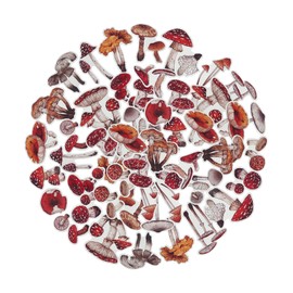 ZMLSED Red Mushroom Stickers, 40 Pieces, Spring Forest Aesthetic Stickers for Scrapbooking, Cottagecore Stickers, Waterproof Vinyl Stickers for Bullet Junk, Journal, Planner, Laptop, Diary,