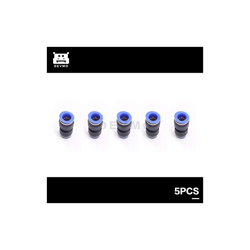 DEVMO 5PCS 8mm to 12mm Tube Air Pneumatic Push in