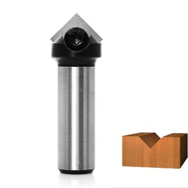 Akylin Insert Carbide V Groove Router Bits 1/2" Shank,90 Deg. with 11/16" Cutting Dia. CNC V Grooving Router Bits,Replacement Blade for V-Grooving, signmaking, Lettering