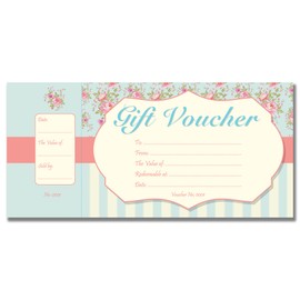 Gift Voucher with Stubes, 50 pages, 200 gsm, 99 x 210 mm