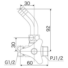 KVK アングルホーム水栓 寒冷地用 K109Z