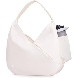 Ceneda Sports Bag for Women Sports Travel Bag with Hidden Yoga Mat Holder and Shoe Compartment Workout Dance Tote Bag with Wet Compartment Overnight Weekend Bag for Travel Yoga, beige