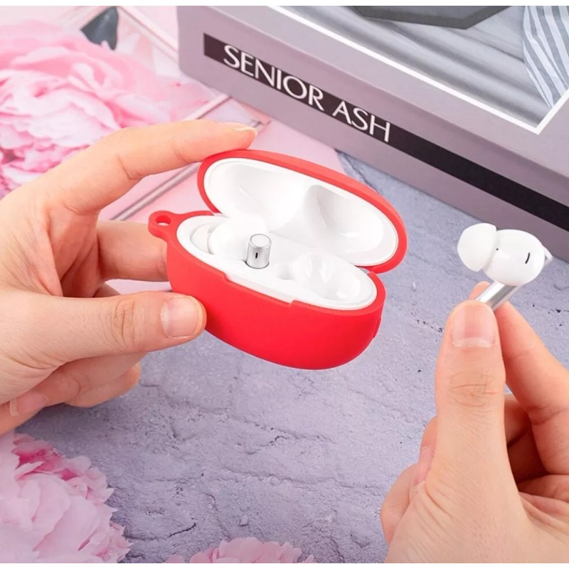 Estuchelandia Funda De Silicona Suave Y Gancho Para Realme Buds