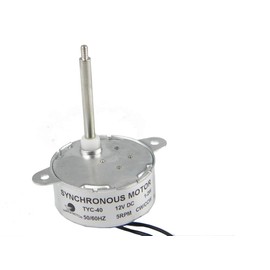 CHANCS TYC-40 DC Synchronous Electric Motor 12V 5RPM CW/CCW Small Gear Motor Shaft 4.6cm for Christmas Decoration Fiber OpticLiights