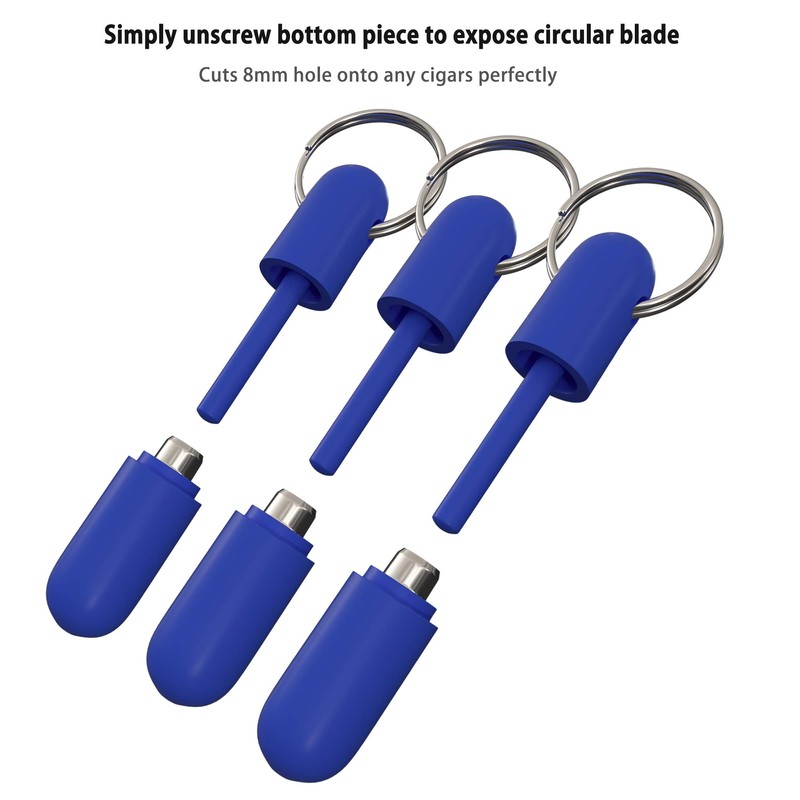 OYHBO Cigar Punch Bullet Style Cut Keychain Punch with (3