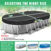 10 x 7Ft Oval Pool Cover with Automatic Drain, 420D