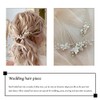 Unicra Bride Wedding Flower Hair Pins Bridal Pearl Hair Piece