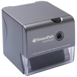 Swordfish ‘AutoFeed’ Electric Pencil Sharpener with Replaceable Helical Blade and Pencil Point Options [40327]