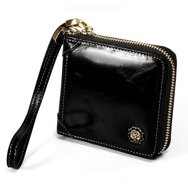Qvenou Small Womens Wallet, RFID Blocking Genuine Leather Purse Zip