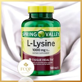 Spring Valley L-Lysine Dietary Supplement, 1000mg, 100 Tablets