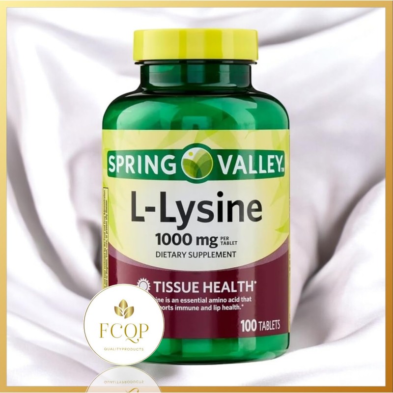 Spring Valley L-Lysine Dietary Supplement, 1000mg, 100 Tablets