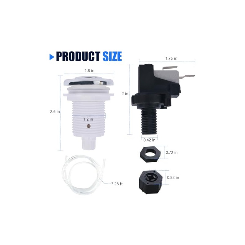 Fuoequl 16A On Off Push Button Switch Jetted Whirlpool Jet
