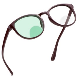 YEIN Bifocal Reading Glasses with Blue Light Blocking Lenses, Bifocal Reader for Women, Oval frame with Spring Hinge (+0.00/+1.25 magnification)