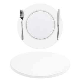 SHACOS 100 PCS Round Paper Placemats 13 inch Disposable Paper Place Mats for Dinner Wedding Birthday Party Festival Table Decoration Indoor Outdoor, White