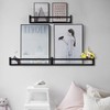 AZSKY Classic Nursery Book Shelves Black Wooden Floating Shelves Wall
