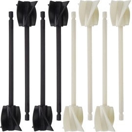 8 Pcs Epoxy Mixer Attachment for Drill, Reusable Paint and Resin Mixer Paddle to Mix Epoxy Resin, Paint, Ceramic Glaze (White&Black)