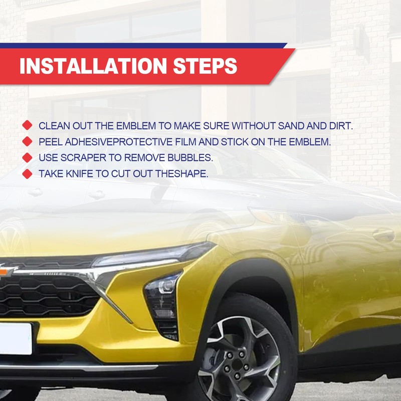 Compatible with 11.8" x 4" 3PCS Chevy Bowtie Emblem Logo